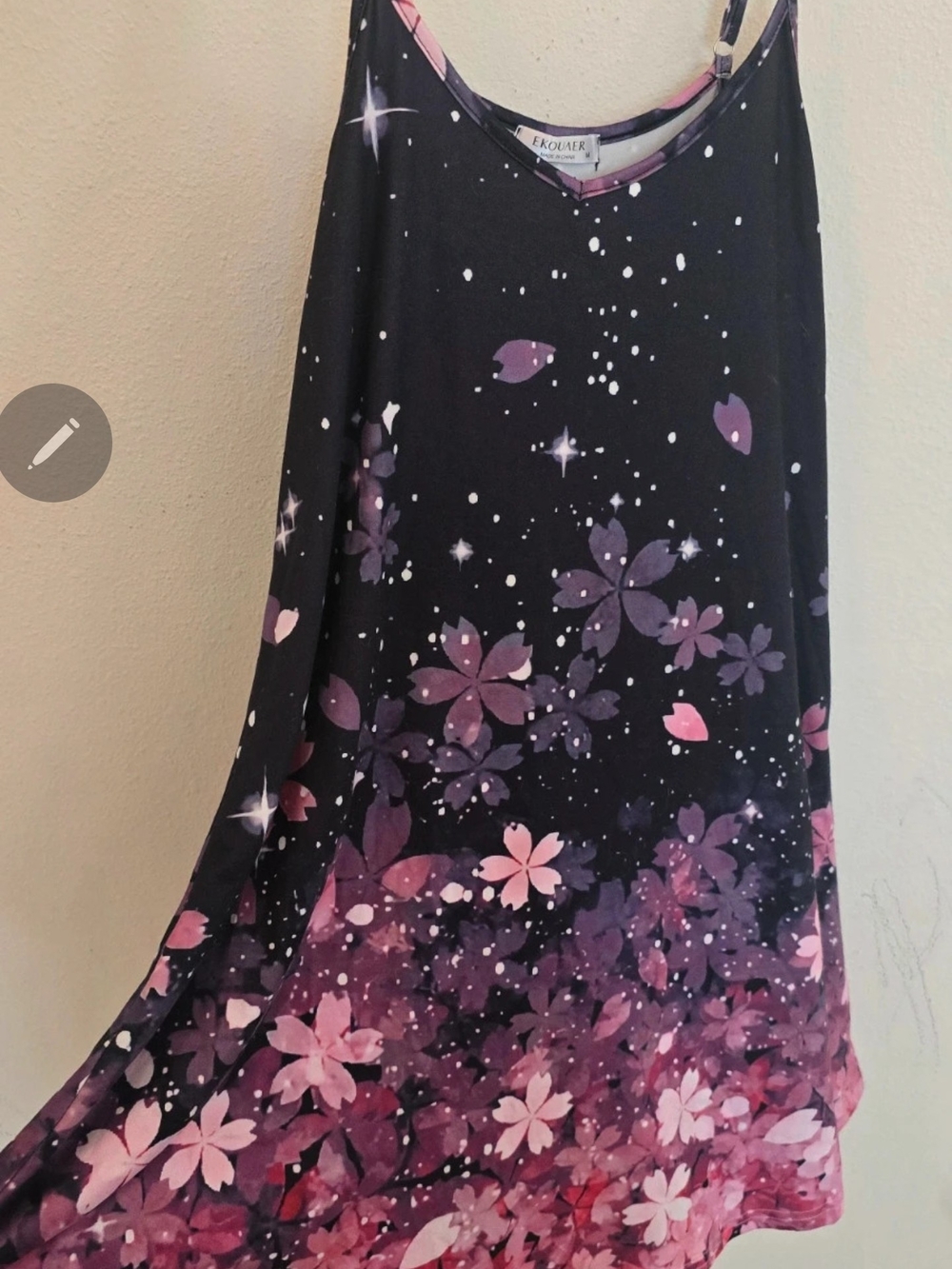 Womens Pink Floral Dress Size Medium